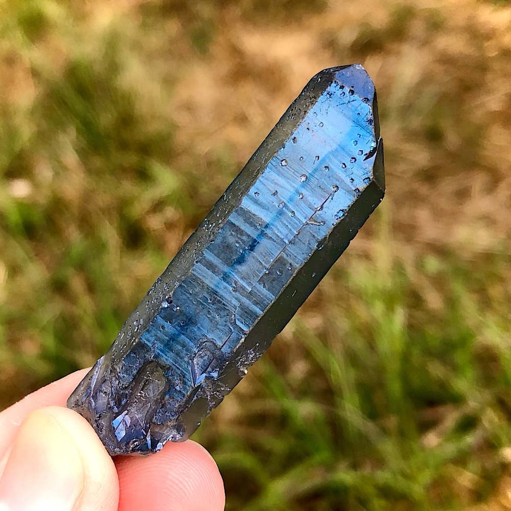 Blue Aura Quartz Double Point